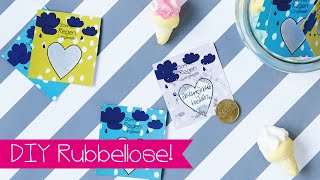 DIY  RUBBELLOSE EINFACH SELBST GEBASTELT  LOSE  KINDERGEBURTSTAG [upl. by Ruhtracm485]