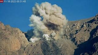 Yes that just happened Explosive eruption at Semeru Volcano Nov 18 2023 [upl. by Zachar762]