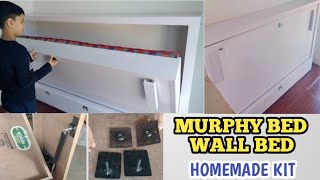 Diy Ingenious Space Saving Murphy Bed  Wall mounted bed [upl. by Niwled996]