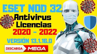 LICENCIA ESET NOD32 ANTIVIRUS ACTUALIZADO 2021 [upl. by Ibloc68]