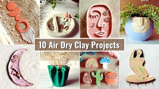 10 Air Dry Clay Beginner Friendly Tutorials  home decor [upl. by Norvan]