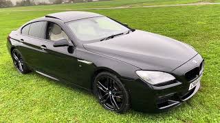 201464 Black Sapphire BMW 640d M Sport GranCoupe Ivory Leather Panoramic Roof Adaptive Xenons Mint [upl. by Nirehtac]