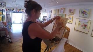 Time Lapse of Carol Maguire painting demo at North Water Gallery [upl. by Oribella]