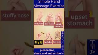 Simple Hand Massage Exercise for High BP Upset Stomach Itchy Throat amp Moreshortstrendingshorts [upl. by Tisha]