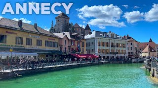 Annecy France  Walking tour 4K [upl. by Latnahs655]