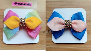 DIY ❤️ Grosgrain ribbon hairclip 🎀 diy ribbon handmade tutorial [upl. by Comstock582]