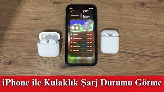 iPhone ile Airpods Bluetooth Kulaklık Şarj Göstergesi [upl. by Adnaluy]