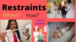 Restraints used in hospitalsNCLEX review [upl. by Ahsinawt]