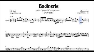 Badinerie Partitura de Viola en Si menor Sheet Music for Violists B minor [upl. by Ennasil]