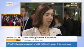 Wahl des 12 Bundespräsidenten Katrin GöringEckardt im Interview am 12022017 [upl. by Imuya431]