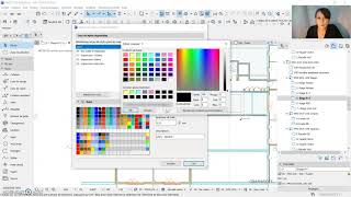 Initiation ArchiCAD les jeux de stylos les épaisseurs de traits et couleurs dans les plans [upl. by Ailekahs875]