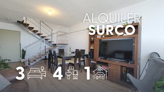 🟠 341 Reservado  Alquiler departamento DUPLEX en Surco Zona de Chama a 2 cuadras del Ovalo Higuer [upl. by Babbie84]