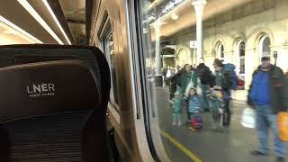 Passing through Morpeth On A LNER Class 801 Azuma 29324 [upl. by Llewoh]