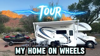 TOUR the Inside of my Class C RV Motorhome Thor Freedom Elite 22FE [upl. by Fenella]