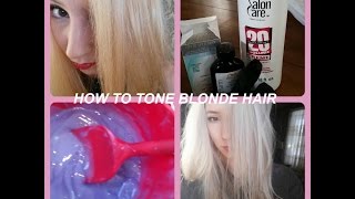 How to tone Brassy yellow hair to white blonde DIY  ATTIC ANATOMY [upl. by Aititel]