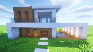 ✔ Como Hacer una CASA MODERNA en Minecraft 🏡 NUEVO Tutorial [upl. by Rogerio]