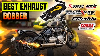 Triumph Bonneville Bobber Exhaust Sound🔥 DelkevicThorntonMotoneVance amp HinesBAAKZardMass [upl. by Gio]