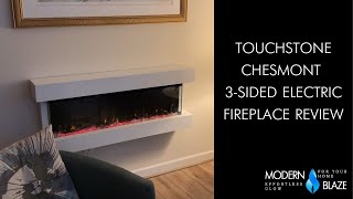 Touchstone Chesmont 3Sided Smart Electric Fireplace Review [upl. by Blakeley]