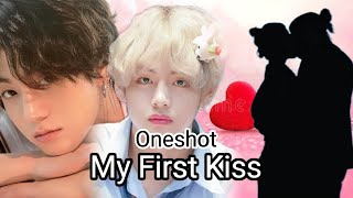 My First Kiss🐰💗🐯❣️Taekook oneshot movie❣️ taekooklovestory hindi dubbed bts taekook [upl. by Wixted940]