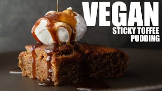 VEGAN STICKY TOFFEE PUDDING  HOMEMADE CARAMEL SAUCE [upl. by Eenafets]