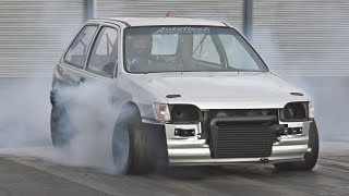 Zetec Turbo Mk3 Fiesta at Santa Pod Raceway [upl. by Sheff]