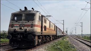 Bananas Mumbai Express Arrived Prayagraj Chheoki Junction With Kalyan Wap7  INDIAN Railway Videos [upl. by Irina]