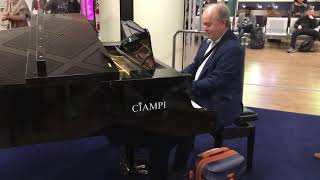 Fiumicino Airport piano  Henryk Jan Botor Misericordias [upl. by Saree832]