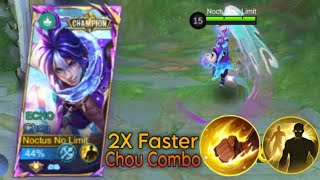 THIS USEFUL CHOU COMBO CAN EASILY KILL ENEMY CORE  Mlbb Chou Perfect Combo In Rank mlbb topchou [upl. by Ssor]