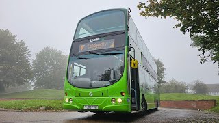 🚍Walkaround First Leeds 37680 YJ09 FVM Volvo B9 first week back [upl. by Leakim]