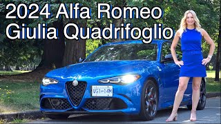 2024 Alfa Romeo Giulia Quadrifoglio review  Going goinggone [upl. by Yorel]