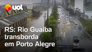 Chuvas no Rio Grande do Sul Rio Guaíba transborda em Porto Alegre veja vídeo [upl. by Liggitt]