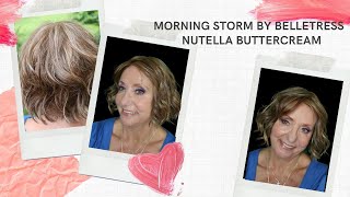 Belle Tress MORNING STORM WIG REVIEW  Nutella Buttercream  BeachWave Bob Cut Wig [upl. by Nnoved]