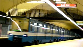 MONTREAL STM METRO TRAINS AT VARIOUS STATIONS [upl. by Pinebrook]