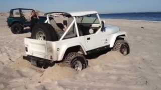 Jeep CJ7 in sand Cummins 4BT [upl. by Monroy482]