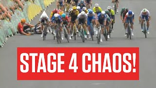 THREE CRASHES In Sprint Finish As Stage 4 Ends In Chaos At Tour de France 2023 [upl. by Enej]