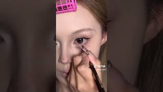 Doll eye makeup tutorial 2024 doll eyemakeup chinesegirl chinesemakeup [upl. by Sirtimed]