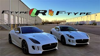 Jaguar FType R vs Jaguar FType V6 Supercharged  Drag and Roll Race [upl. by Carry]