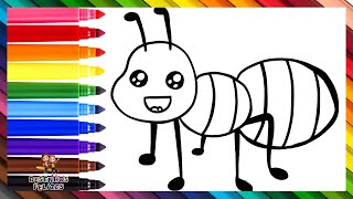 Desenhar e Colorir uma Formiga Fofa 🐜🌈 Desenhos para Crianças [upl. by Yasmeen]