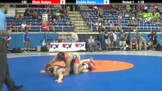 Junior 132  Wade Hodges Ohio vs Freddie Dunau New York [upl. by Sakmar]