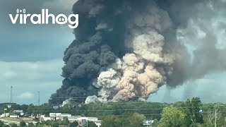 Chemical Fire At Georgia Biolab  ViralHog [upl. by Allisirp]