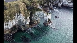 Northern Ireland Nature  Portrush Duncluce castle and White Rocks From Drone view [upl. by Caleb]