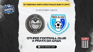 SUB 14  GTHREE FOOTBALL CLUB X PRATA DA CASA  🏆 14ª RODADA COPA SÃO PAULO SUB 14 APF [upl. by Donny]