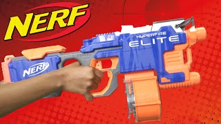 Nerf NStrike Elite HyperFire Blaster from Hasbro [upl. by Anuahsat735]