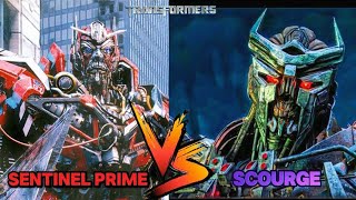 If This Happen The Battle of Sentinel Prime Versus Scourge in Transformers Movie [upl. by Anaiq]