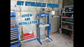 20T 2 Speed Hydraulic Press Review and Installation Automotech garage equipment [upl. by Eelan]