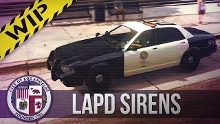 GTA V Mod  LAPD Fed Sig SS2000 Sirens  WIP [upl. by Annayek]