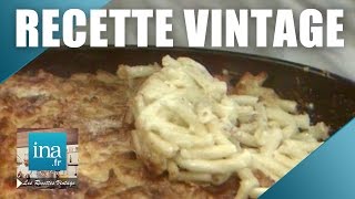 Recette  Poivron à la basquaise et gratin de macaronis de Paul Bocuse  Archive INA [upl. by Sparke]