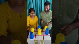 Glass and board game challenge and win prize shortsvideo trendingshorts funny games bhoot [upl. by Frost942]