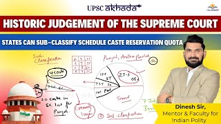 Sub Classification of Schedule Class Reservation Quota  SC Judgement [upl. by Ennirroc276]