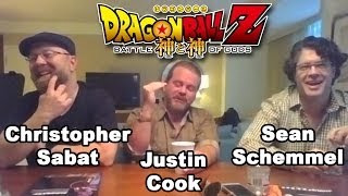 DBZ Battle of Gods Sean Schemmel Christopher Sabat and Justin Cook Interview [upl. by Rivard]